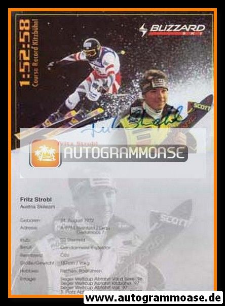Autogramm Ski Alpin | Fritz STROBL | 2000er (Blizzard)