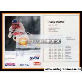 Autogramm Ski Alpin | Hans STUFFER | 1991 (Uvex)
