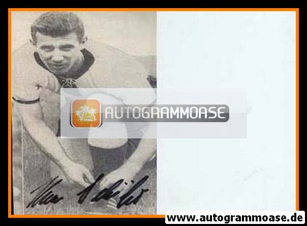 Autogramm Fussball | DFB | 1950er | Hans SCHÄFER (Portrait SW XM sitzend)
