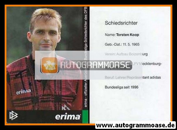 Autogramm Fussball | Schiedsrichter | 2000er Erima | Torsten KOOP