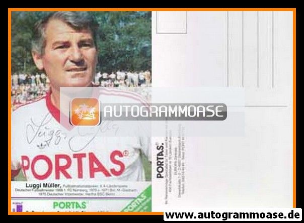 Autogramm Fussball | 1980er Portas | Luggi MÜLLER (Portrait Color)