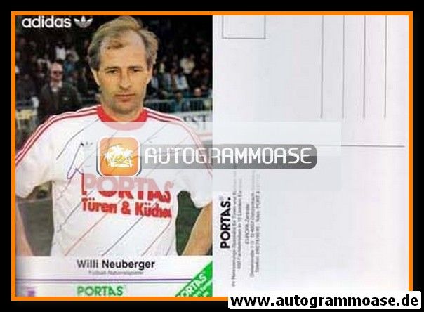 Autogramm Fussball | 1980er Portas | Willi NEUBERGER (Portrait Color)