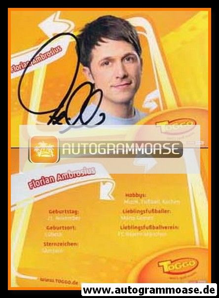 Autogramm TV | Super RTL | Florian AMBROSIUS | 2000er "Toggo"