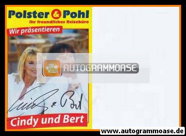 Autogramme Schlager | CINDY & BERT | 2000er (Portrait Color) Polster Pohl