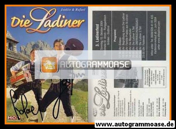Autogramme Volksmusik | DIE LADINER | 2004 (Portrait Color) Ladinerfest