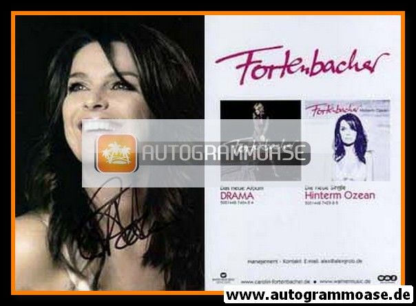 Autogramm Pop | Carolin FORTENBACHER | 2008 "Drama" (Portrait Color)