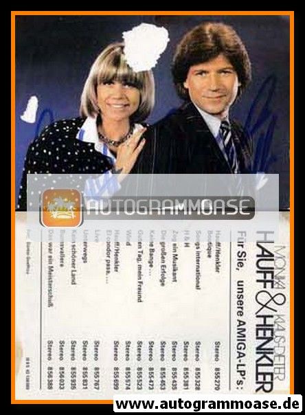 Autogramme Schlager | HAUFF + HENKLER | 1980er (AMIGA-LPs Diskografie)