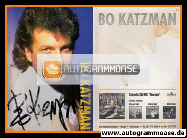 Autogramm Rock | Bo KATZMAN | 1996 "Heaven" (Portrait Color BMG) _