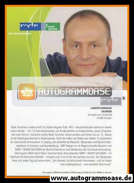 Autogramm Radio | MDR1 Sachsen | Maik TESCHNER | 2008 (Portrait Color Heinrich)