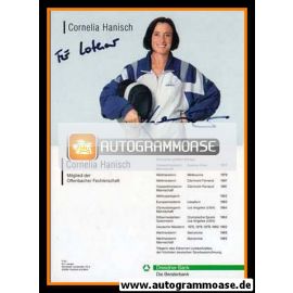 Autogramm Fechten | Cornelia HANISCH | 1985 (Portrait Color Dresdner Bank) OS-Gold