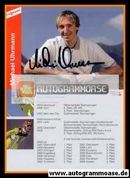 Autogramm Skispringen | Michael UHRMANN | 2010 (Portrait Color Viessmann) OS-Gold
