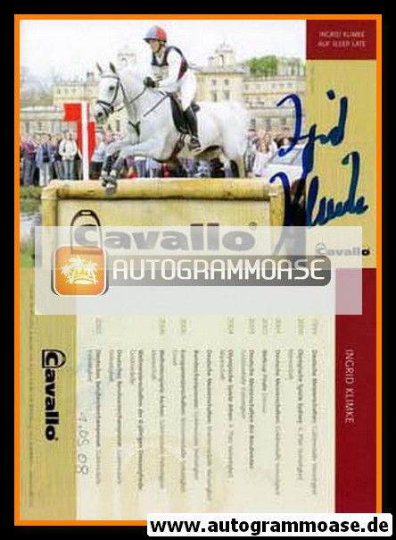Autogramm Reiten | Ingrid KLIMKE | 2000er (Cavallo)