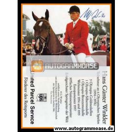 Autogramm Reiten | Hans Günter WINKLER | 1980er (Portrait Color UPS) OS-Gold