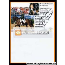 Autogramm Reiten | Klaus BALKENHOL | 1990er (Goldstern)