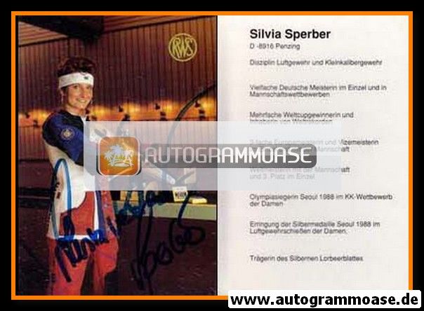 Autogramm Schiessen | Silvia SPERBER | 1980er (RWS)