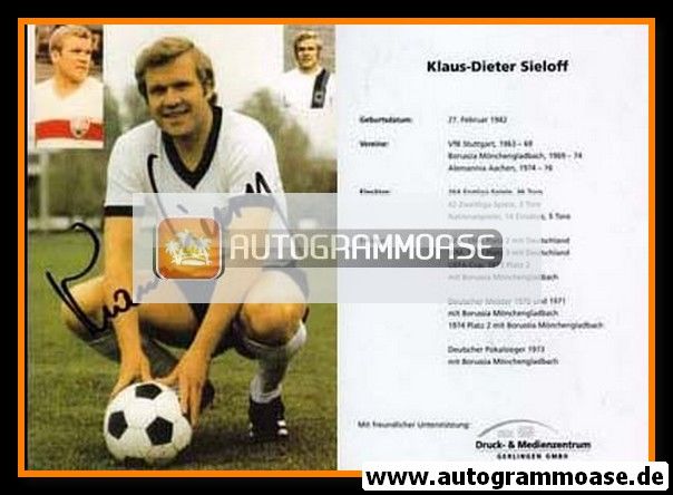 Autogramm Fussball | DFB | 1960er Retro | Klaus-Dieter SIELOFF (Portrait Color) 1
