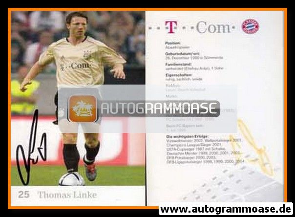 Autogramm Fussball | FC Bayern München | 2004 | Thomas LINKE