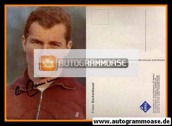 Autogramm Fussball | FC Bayern München | 1966 | Franz BECKENBAUER (Portrait Color Aral)