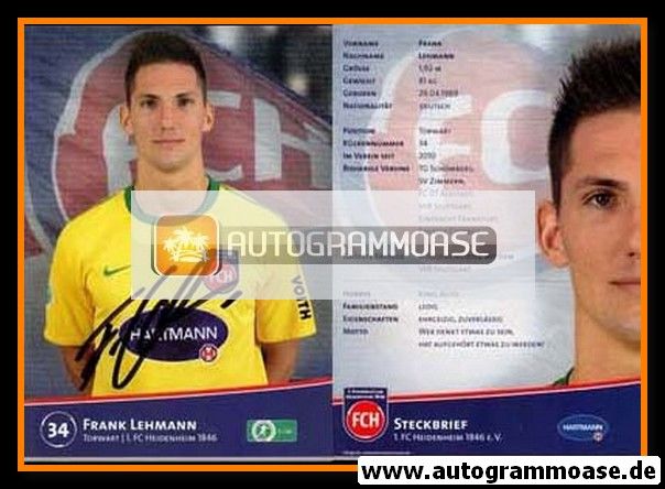 Autogramm Fussball | 1. FC Heidenheim 1846 | 2011 | Frank LEHMANN