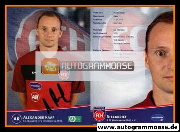 Autogramm Fussball | 1. FC Heidenheim 1846 | 2011 | Alexander RAAF