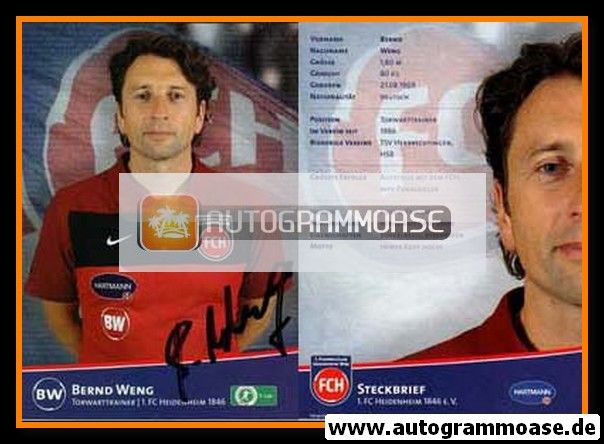Autogramm Fussball | 1. FC Heidenheim 1846 | 2011 | Bernd WENG