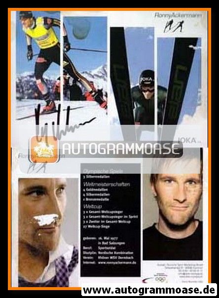Autogramm Langlauf / NK | Ronny ACKERMANN | 2000er (Collage Color Joka) OS-Silber
