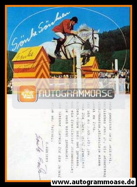 Autogramm Reiten | Sönke SÖNKSEN | 1970er (Sprungszene Color)