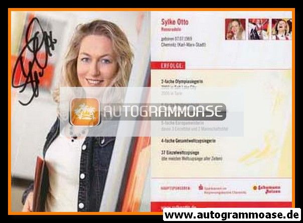 Autogramm Rodeln | Sylke OTTO | 2000er (Portrait Color) OS-Gold