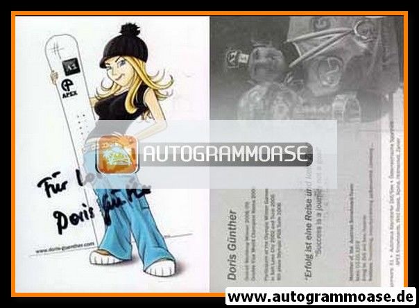 Autogramm Snowboard | Doris GÜNTHER | 2000er (Comic)
