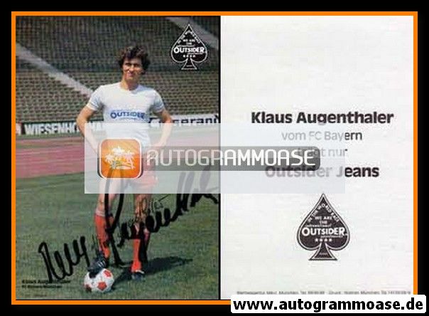 Autogramm Fussball | FC Bayern München | 1980er | Klaus AUGENTHALER (Outsider) stehend