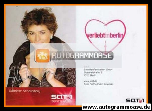 Autogramm TV | SAT1 | Gabrielle SCHARNITZKY | 2000er "Verliebt In Berlin"