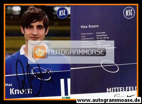Autogramm Fussball | Karlsruher SC II | 2009 | Max KNORN