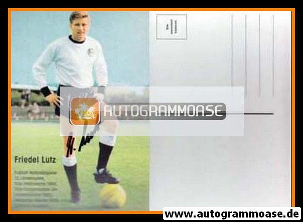 Autogramm Fussball | DFB | 1960er Retro | Friedel LUTZ (Color mit Ball)
