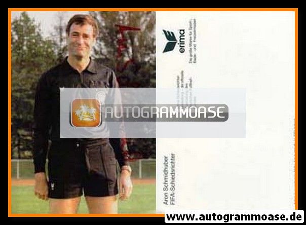 Autogramm Fussball | Schiedsrichter | 1980er Erima | Aron SCHMIDHUBER