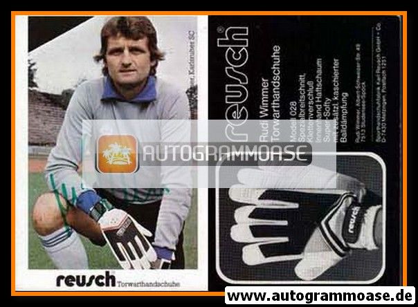 Autogramm Fussball | 1980er Reusch | Rudi WIMMER (Karlsruher SC)