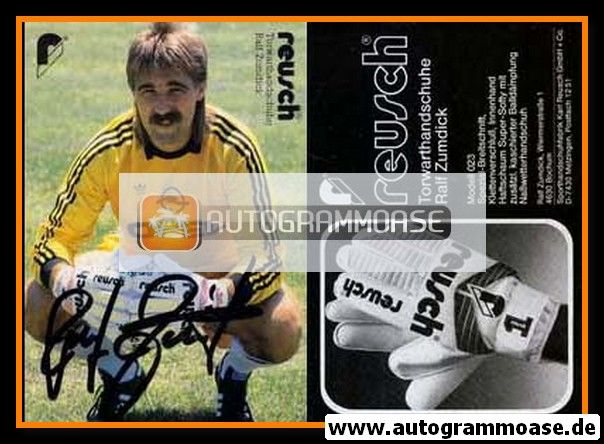 Autogramm Fussball | 1980er Reusch | Ralf ZUMDICK (VfL Bochum)