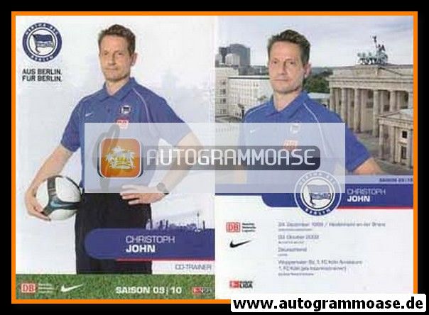 Autogramm Fussball | Hertha BSC Berlin | 2009 | Christoph JOHN