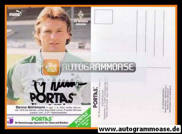 Autogramm Fussball | SV Werder Bremen | 1986 | Benno MÖHLMANN