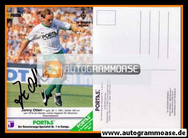 Autogramm Fussball | SV Werder Bremen | 1987 | Jonny OTTEN