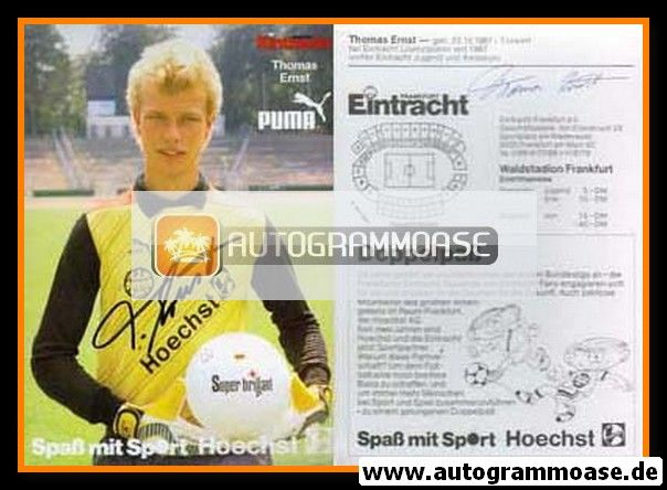 Autogramm Fussball | Eintracht Frankfurt | 1987 | Thomas ERNST