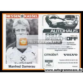 Autogramm Fussball | KSV Hessen Kassel | 1981 | Manfred DAMERAU