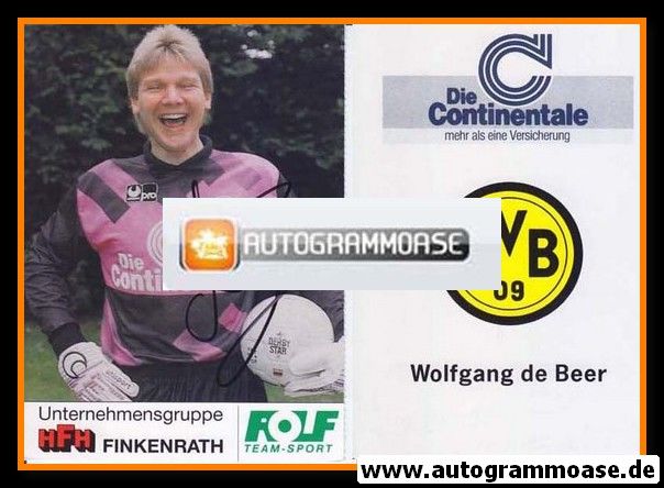 Autogramm Fussball | Borussia Dortmund | 1991 Portrait | Wolfgang DE BEER