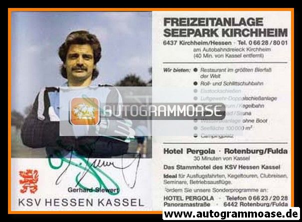 Autogramm Fussball | KSV Hessen Kassel | 1983 | Gerhard SIEWERT