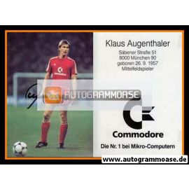 Autogramm Fussball | FC Bayern München | 1985 | Klaus AUGENTHALER