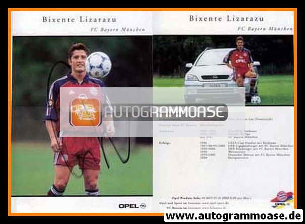Autogramm Fussball | FC Bayern München | 2000 | Bixente LIZARAZU