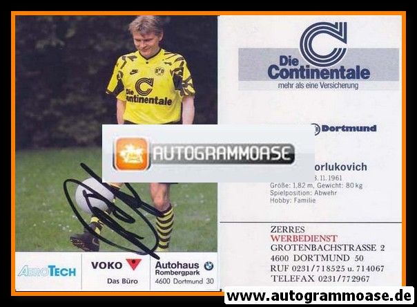 Autogramm Fussball | Borussia Dortmund | 1991 Ball | Sergej GORLUKOVICH
