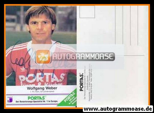 Autogramm Fussball | 1980er Portas | Wolfgang WEBER (Portrait Color)