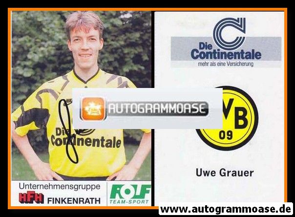 Autogramm Fussball | Borussia Dortmund | 1991 Portrait | Uwe GRAUER