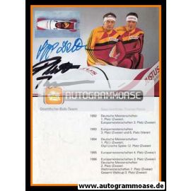 Autogramme Bob | Sepp DOSTTHALER + Thomas PLATZER | 1990er (Collage)