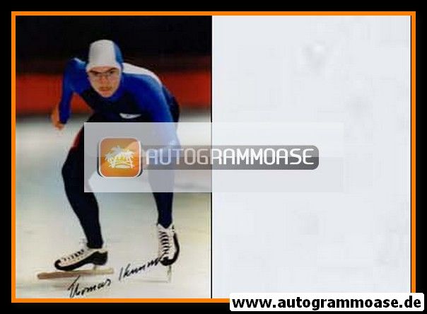 Autogramm Eisschnelllauf | Thomas KUMM | 1990er Foto (Rennstart Color)